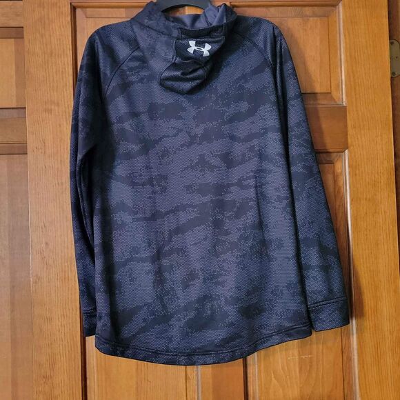 Men's Size Small Under Armour Hoodie Black and Bright Orange - Picture 5 of 6